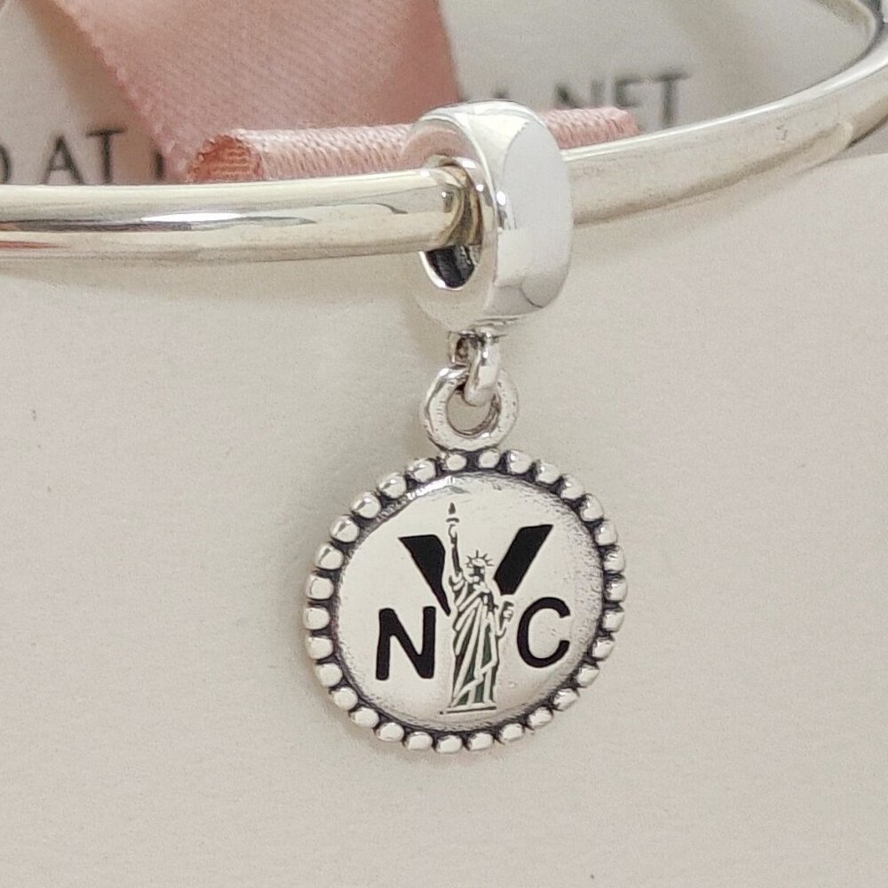 Pandora New York Statue of Liberty Exclusive Dangle Charm Pendant S925 Sliver - Picture 5 of 7